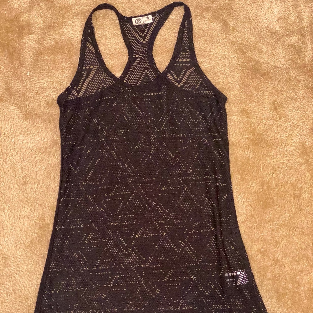 Black swimsuit cover dress